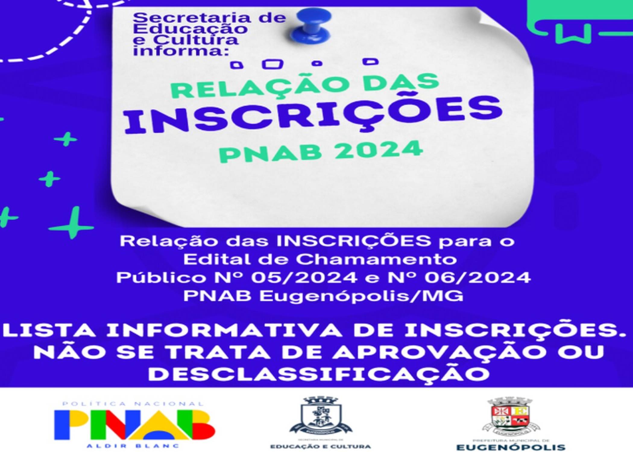 Relação das Incrições PNAB 2024